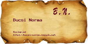 Bucsi Norma névjegykártya
